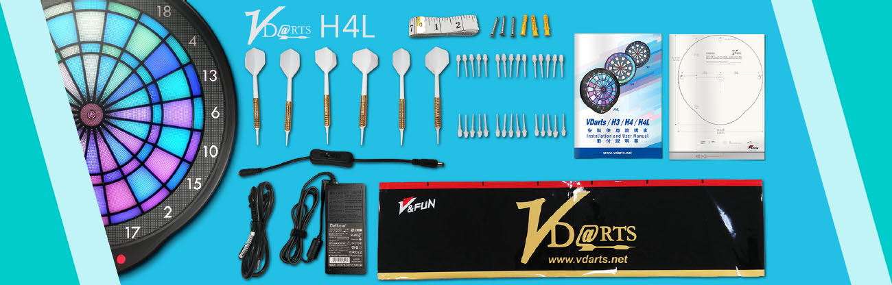 VDarts H4L Online LED Home Dartboard